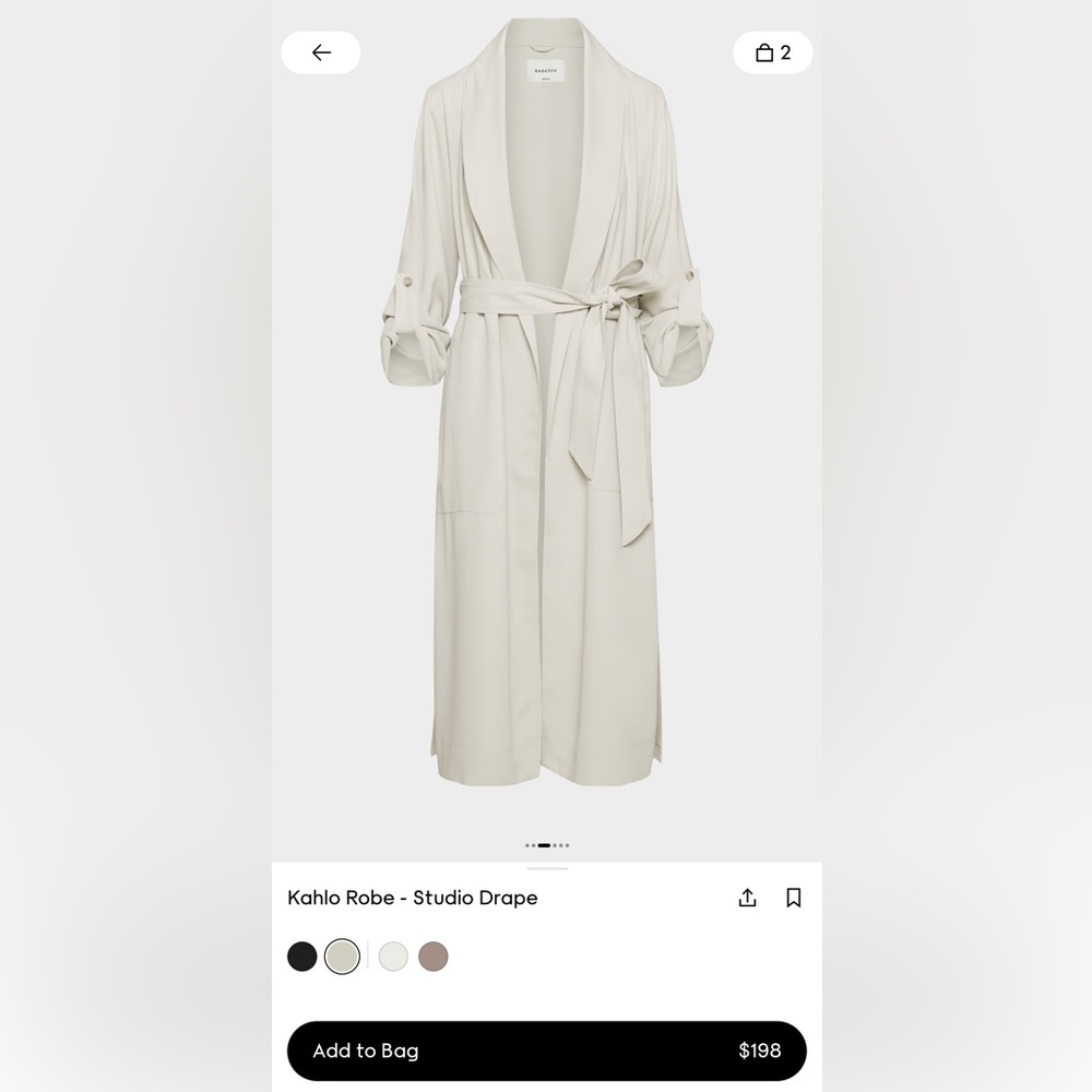 Aritzia / Babaton – Kahlo Robe (Cream)